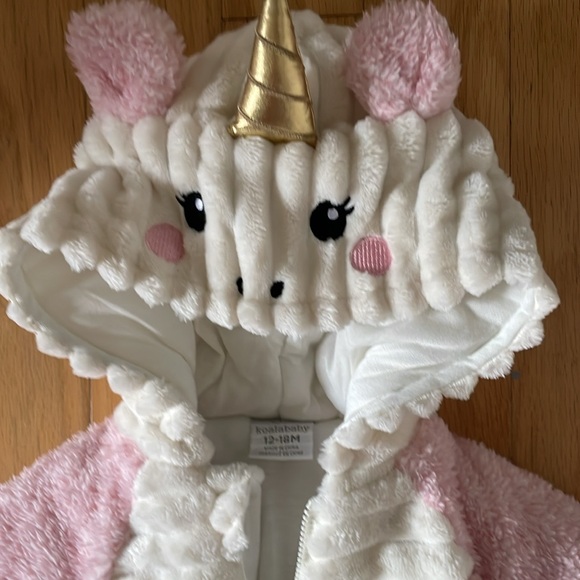 Like new koala, baby unicorn onesie/snowsuit 12 to 18 months - Picture 2 of 6